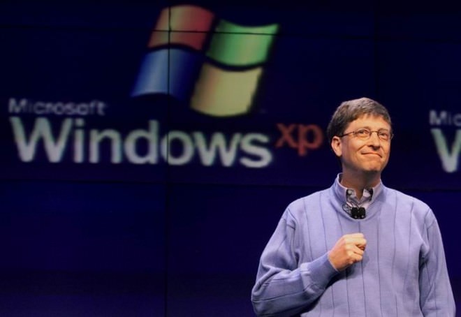 Билл Гейтс на презентации Windows XP